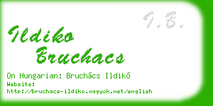 ildiko bruchacs business card