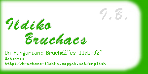 ildiko bruchacs business card